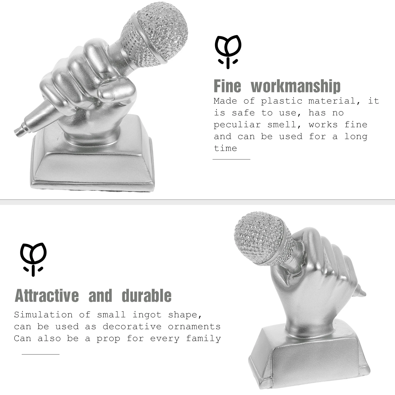 Music Trophy Children Musical Trophies for Kids Microphone High Quality Keepsake