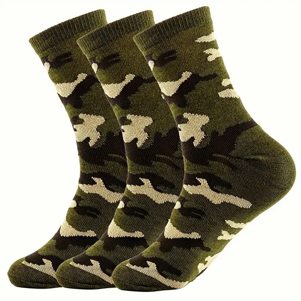 3/12 Paar Herren-Socken mit Camouflage-Muster, modischer Street-Style, geruchsabweisend, schweißabsorbierend, atmungsaktiv, für alle Jahreszeiten, Freizeitsocken – Detail 6