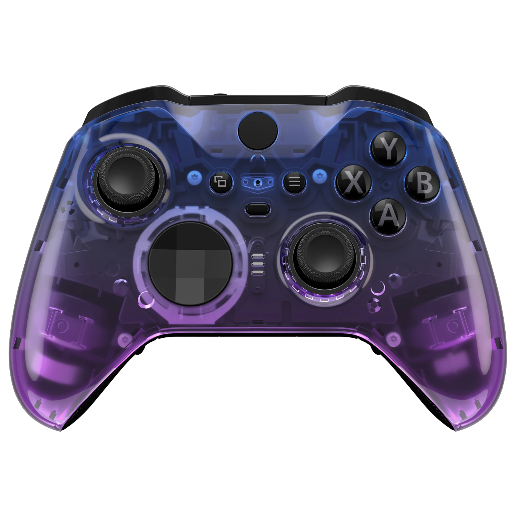 eXtremeRate Replacement Front Housing Shell Case for Xbox One Elite Series 2 Controller Model 1797 - Clear & Single Series