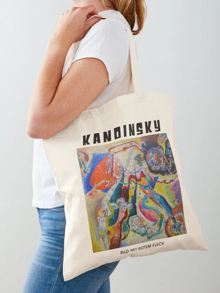 بليد ميت روتم فليك بواسطة فاسيلي كاندينسكي حمل حقيبة لطيف كيس مزموم قابلة لإعادة الاستخدام أكياس البقالة حقيبة حزمة صديقة للبيئة للشاطئ #1