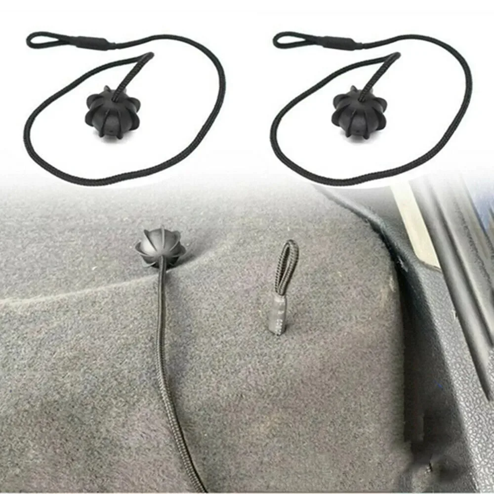 2Pcs Black Boot Parcel Shelf String Cord Nylon Car Accessories Rear Hatch Cover Lift String Strap