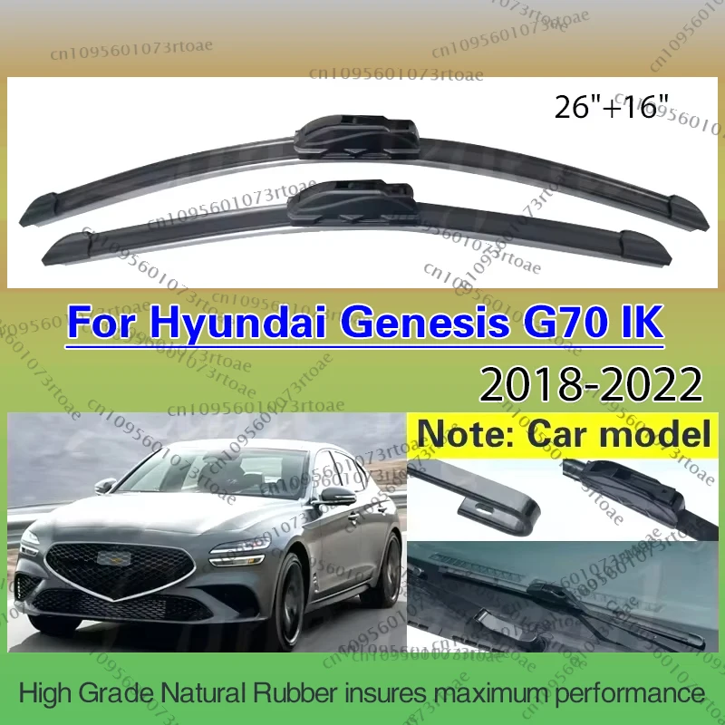 

Front Wiper Blades For Genesis G70 IK 2018 2019 2020 2021 2022 Windshield Windscreen Window Rain Brush Car Accessories 26"+16"