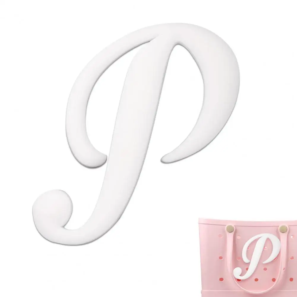 Lettering White Alphabet Decor Letter Charms Bag Accessories Alphabet 3D Letters Charms Decoration