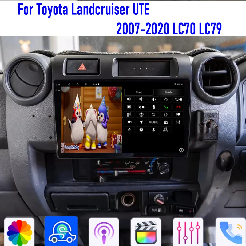 

GPS 9"For Toyota Landcruiser UTE 2007-2020 LC70 LC79 Car Radio Head Unit Carplay Apple Android 15 Auto Multimedia Player