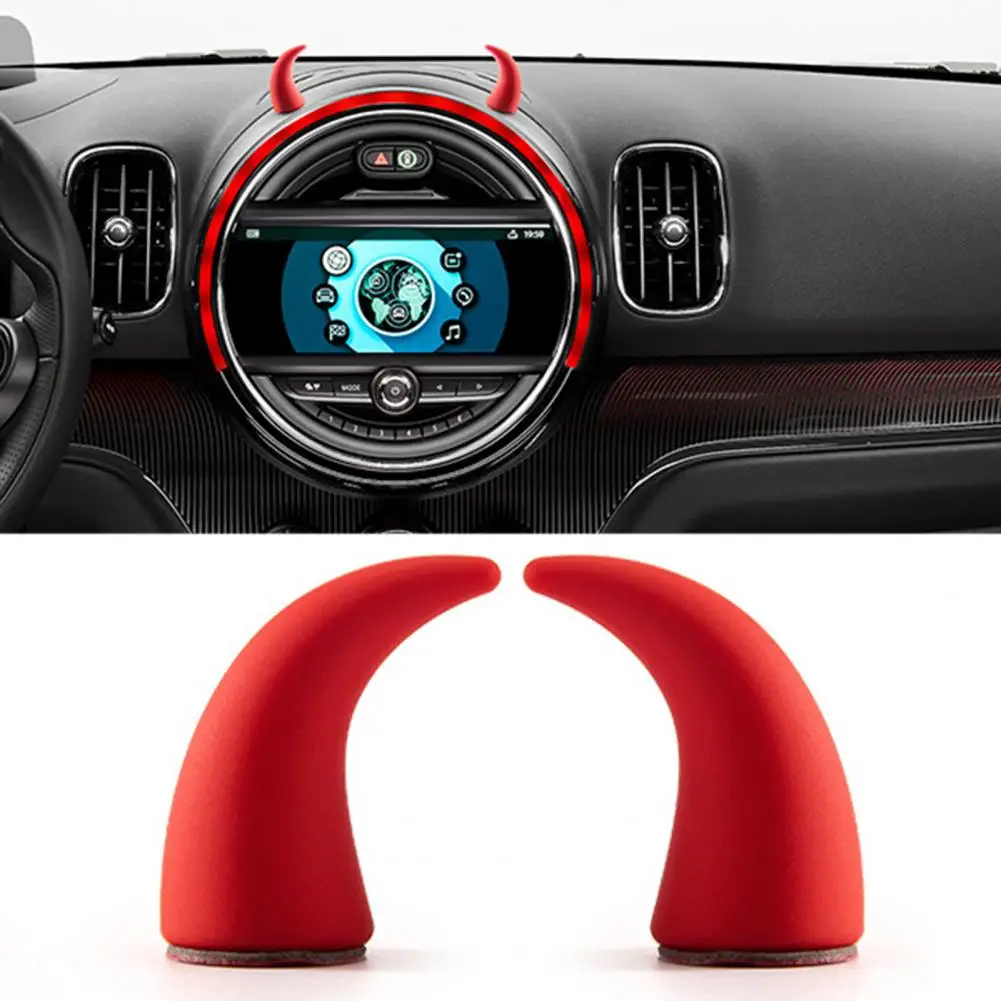 Devil Horn Car Accessories Eye-catching Devil Horn Car Steering Wheel Decal Set Stylish Automotive Accessories for Car