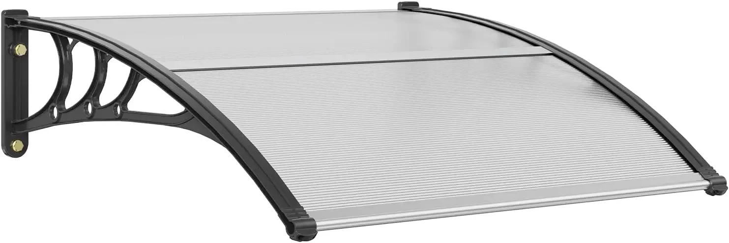 

Window Door Awning Canopy 40" x 40", UPF 50+ Polycarbonate Entry Door Outdoor Window Awning Exterior