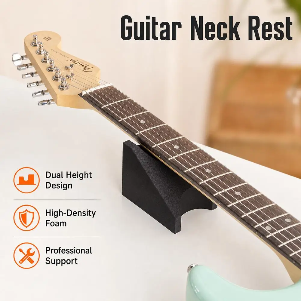 Guitar Neck Rest Dual Height Support Foam Neck Cradle for Electric Acoustic Guitar Ukulele Luthier Repair Tool Instrument