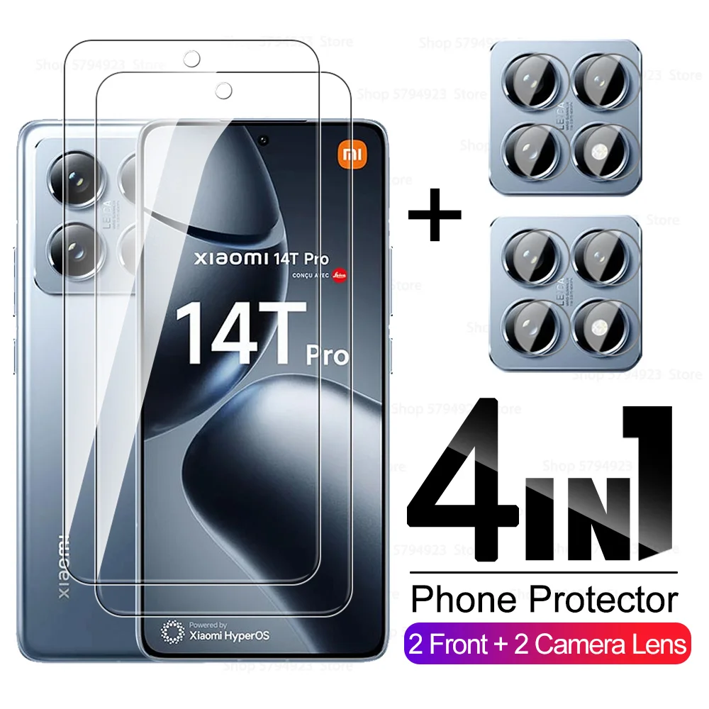 4in1 Screen Protector For Xiaomi 14T Pro 5G Tempered Glass Camera Lens Protective Film Xiomi Xiaomy14T Pro 14 T Pro Mi14TPro t14