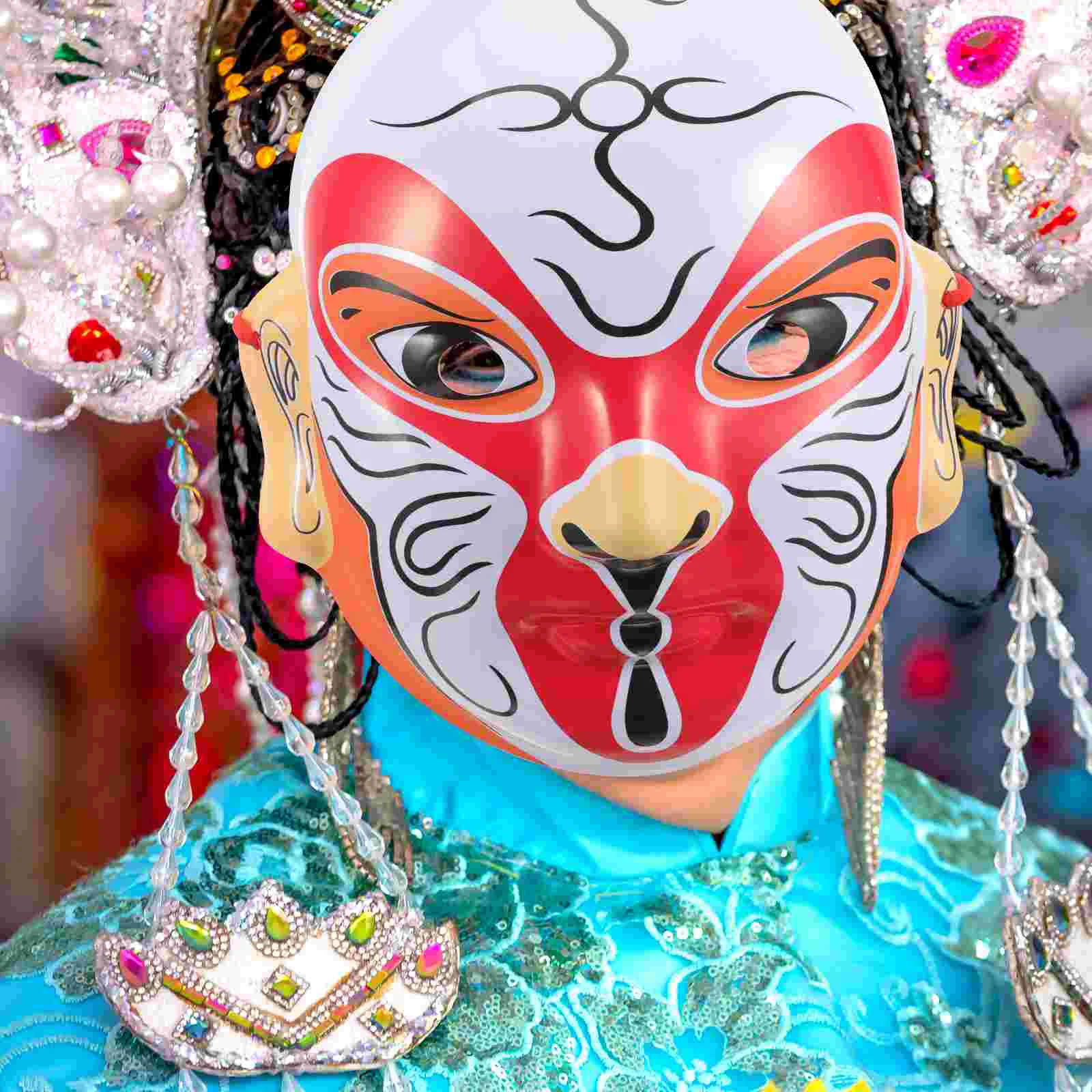 قناع تغيير الوجه لأوبرا بكين Sun Wukong المزخرف الصيني للهالوين التنكرية على الطراز البلاستيكي