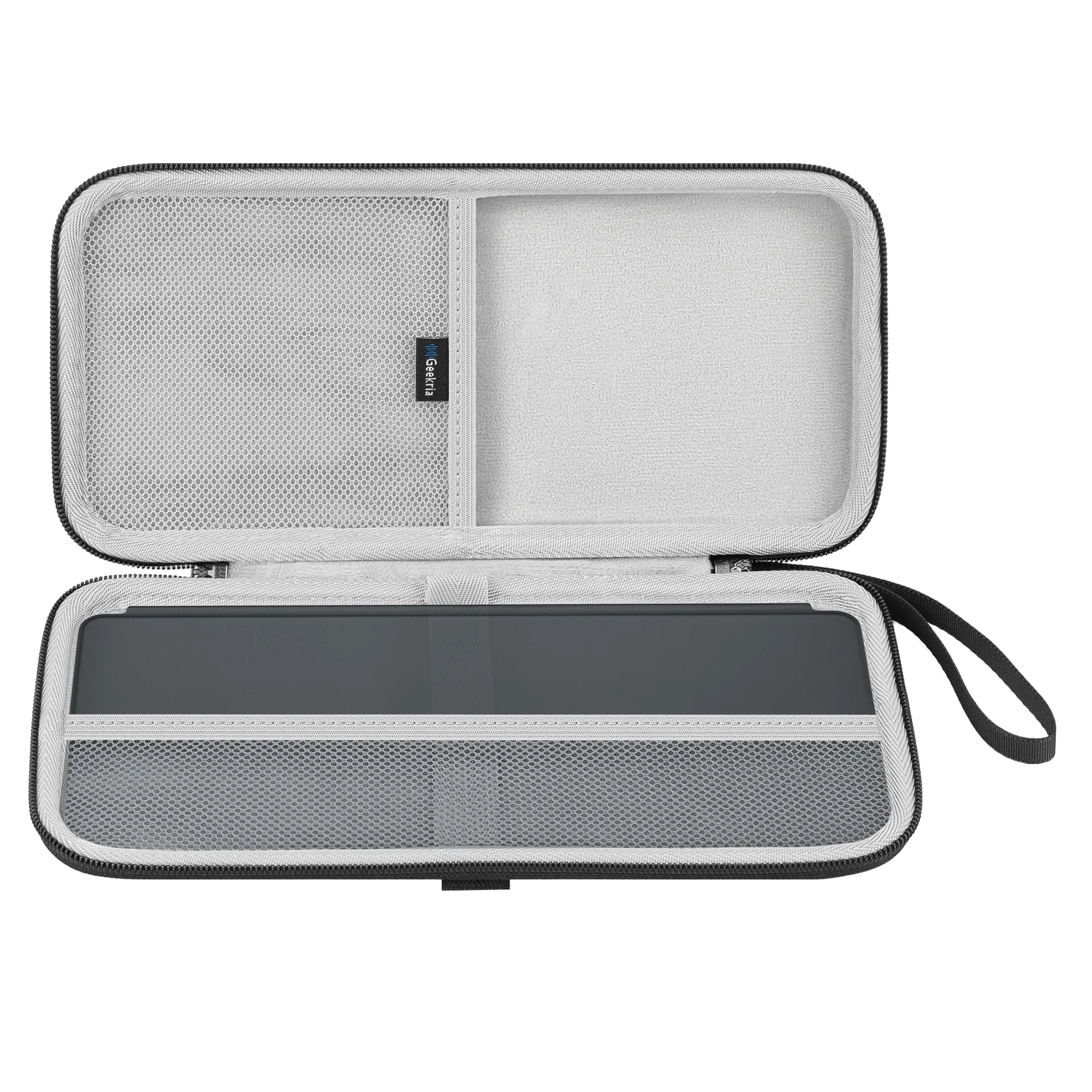 Geekria Keyboard Carrying Case, Compatible with Logitech KEYS-to-GO 2 Hard Shell Protective Travel Bag (Dark Gray)