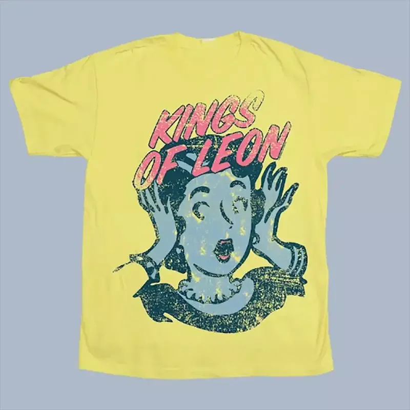 Kings Of Leon Band For Fan Yellow T Shirt Full Size S 5XL