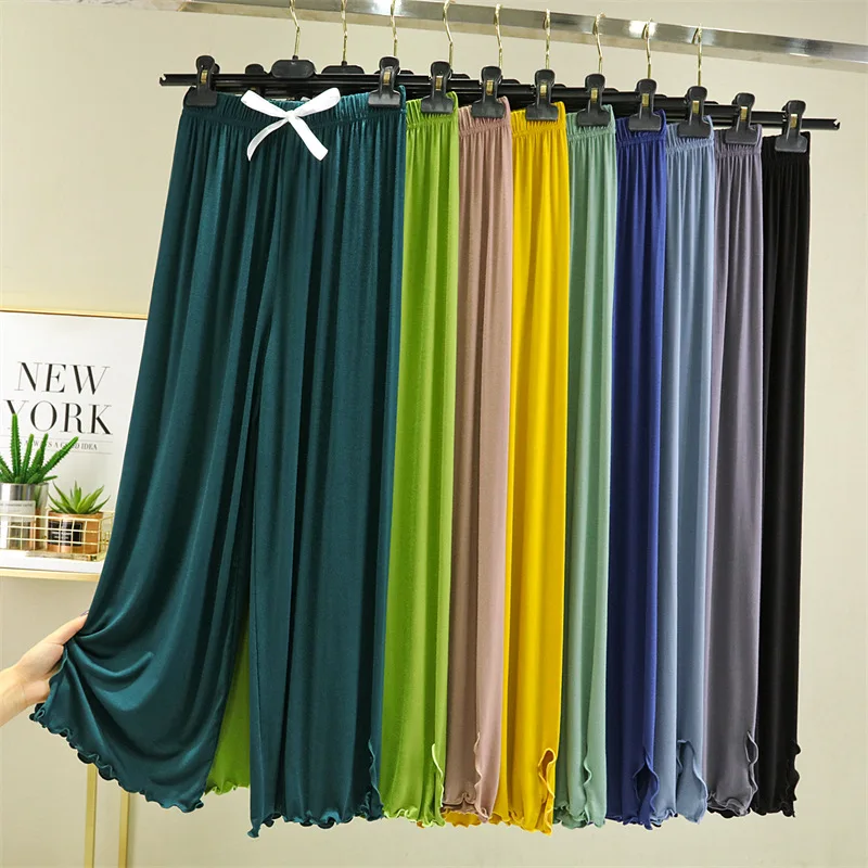 بنطال ذو قصة أرجل واسعة Inbeige للمرأة الخريف المرقعة سمكا حك الحضرية العطاء فحص الزنانير الطيات مضلع الطبقات دافئ يتدفقون Ins #4