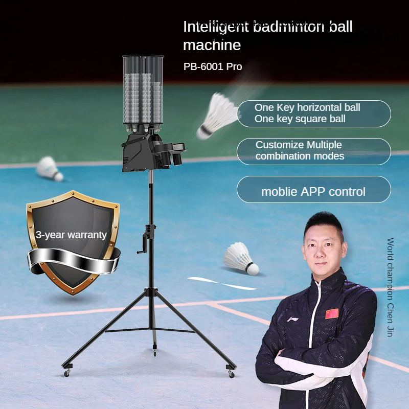 

Ready to Ship Advanced Badminton Launching Machine with Random Mode for Garage Training Sessions