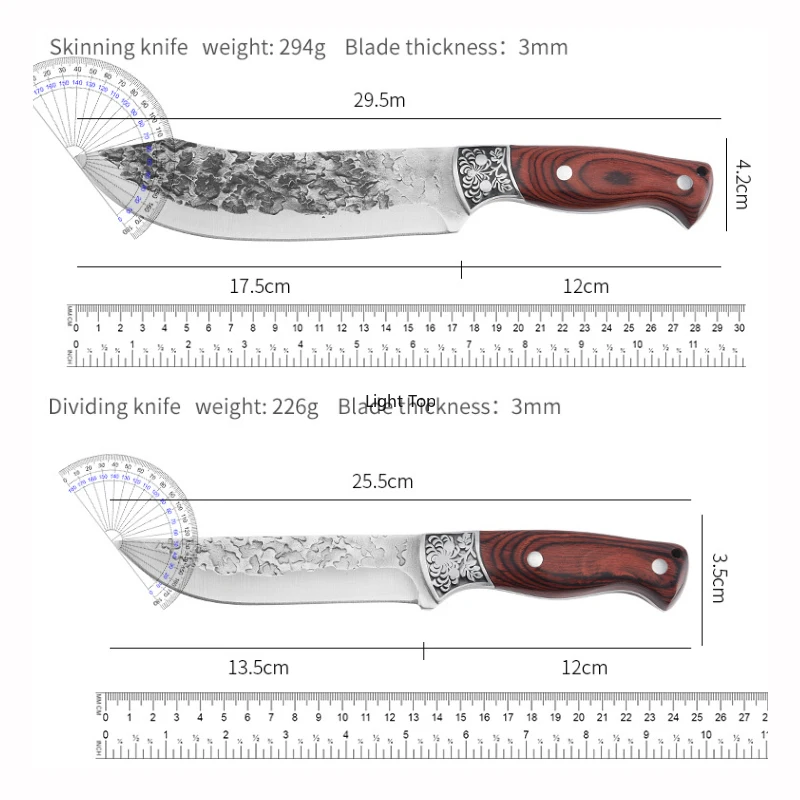 Kitchen Hand-Forged Knife Professional Boning Knife Meat Pork Cutting Sharp Blade Stainless Steel Butcher Knife  Wood Handle
