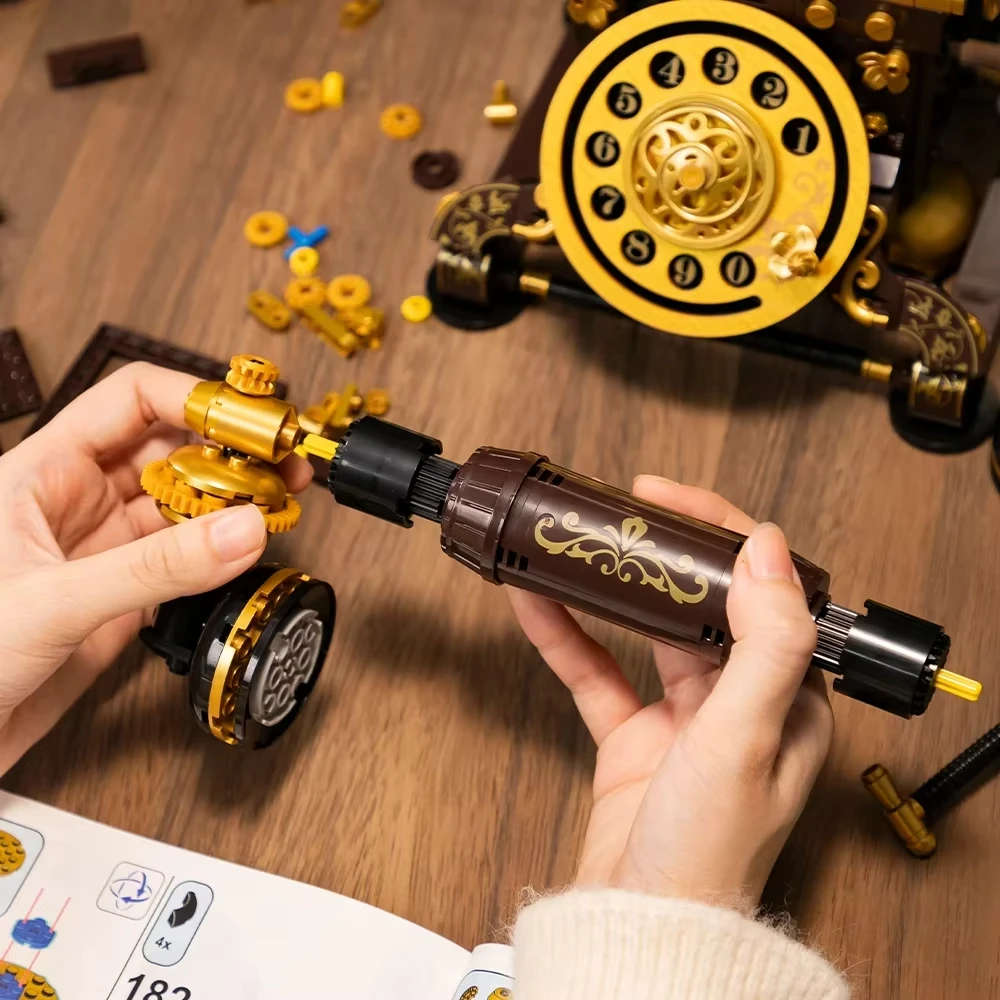 Kids Moc Bouwstenen Speelgoed Klassieke Creatieve Retro Telefoon Desktop Decoratie voor Kinderen Volwassenen Presenteert Verjaardag