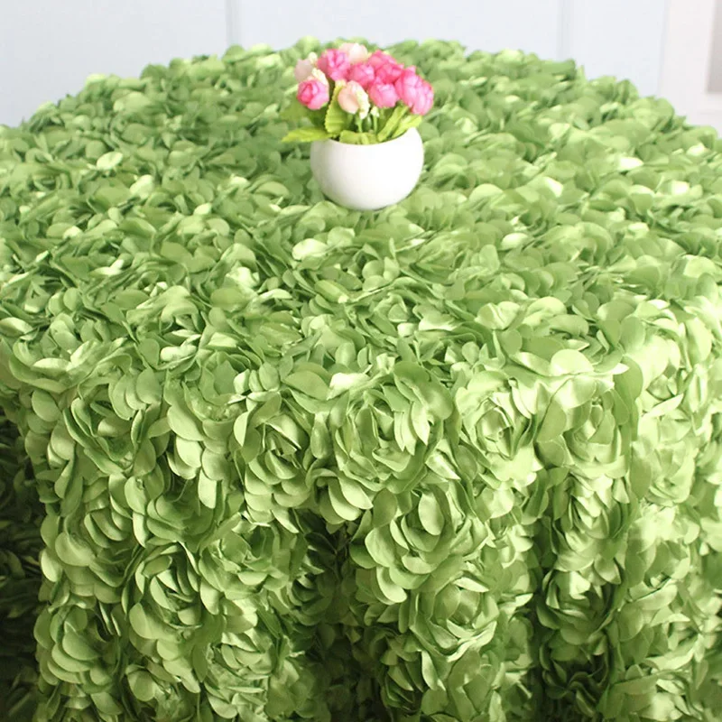 Multi-Color 3D Rose Flower Petal Tablecloth Wedding Diy Decoration Party Wedding Background Home Party Banquet Decor Table Cloth
