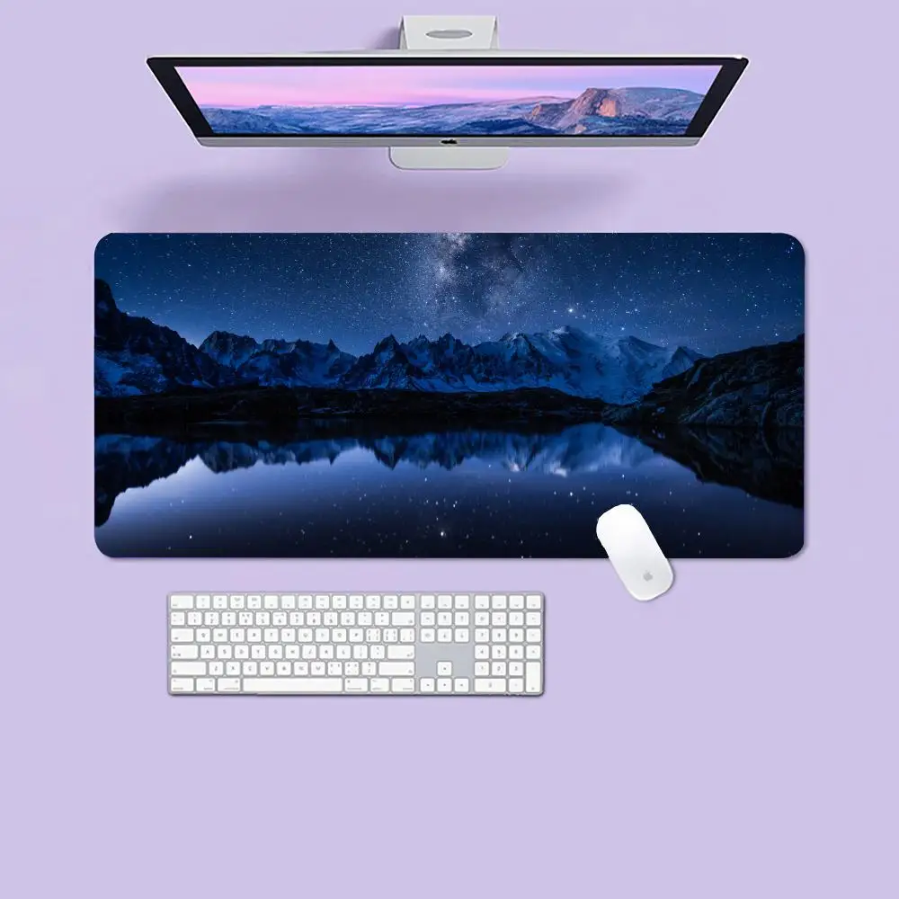 

night sky Mouse Pad Gaming Mouse Desk Mat Large Keyboard Pad Desktop Rubber Mouse Cushion