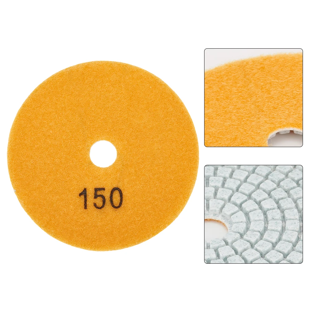 4In 30-10000grit Diamond Polishing Pads Wet/Dry Granite Stone Concrete Marble Sanding Grinding Discs 100mm Hook&Loop Backed