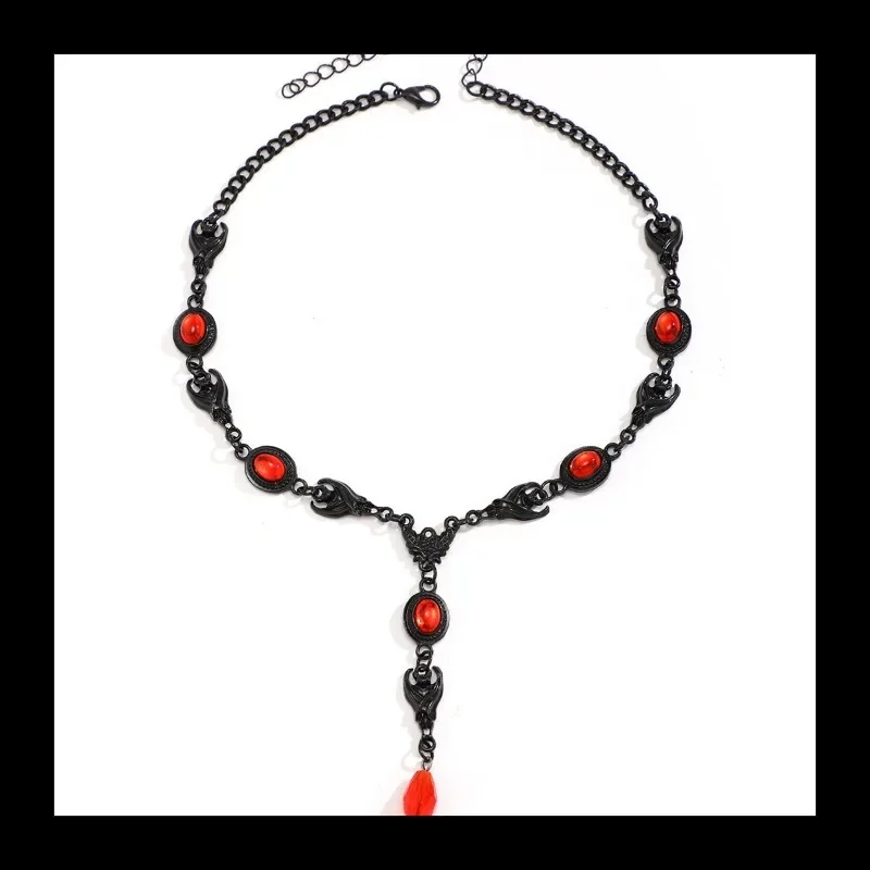 شخصية الهالوين شيطان جوهرة القوطية قلادة، طوق شبح سايبر المتخصصة #5