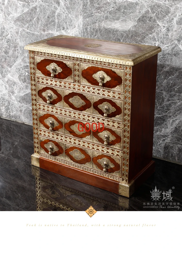 

Комод для гостиной из массива дерева с ящиками маленький вертикальный шкаф Ретро комод для хранения