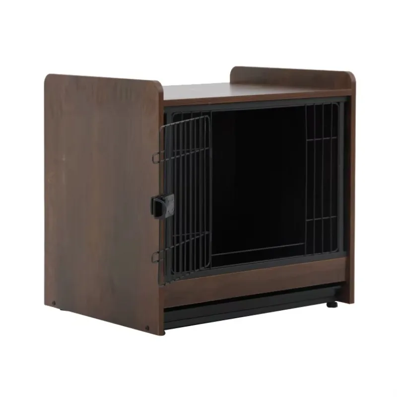 Wholesale Decorative Crates Wooden Stainless Steel Heavy Duty Pet Cage Furniture Dog Kennels Stackable Dog Cages