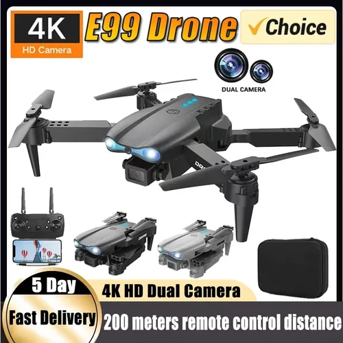 Imagen 1 del producto Nuevo Dron RC E99Pro 4K Profesional con Cámara HD Gran Angular de 1080P, Helicóptero Plegable, WIFI FPV, Mantenimiento de Altura, Juguete de Regalo 