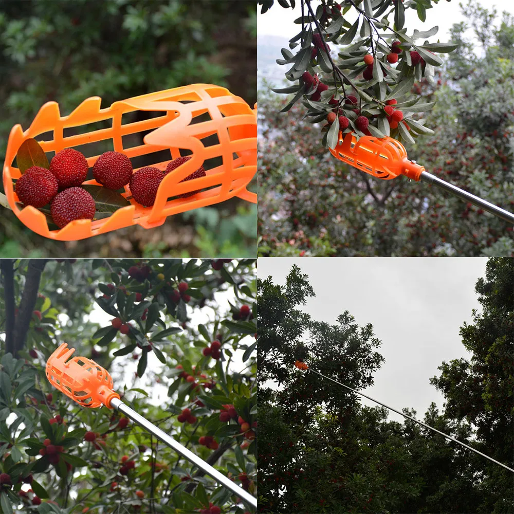 Multi Color Plastic Deep Basket Fruit Picker Head Catcher Convenient Picking Tool For Apple Peach Bayberry Jujube Vegetable Farm