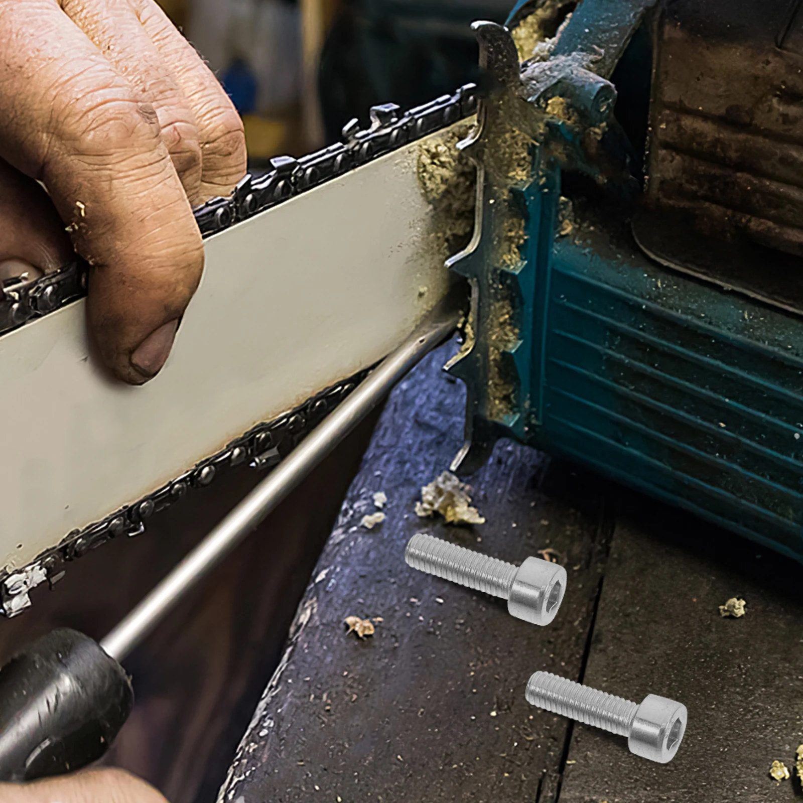 

20 pcs Chainsaw Fixing Screws Iron Adjuster Replacement Parts For Harsh Environments Starter Stabilizer Durable