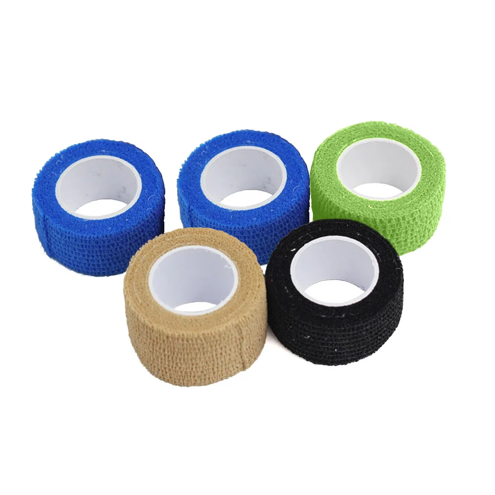 4Rolls Random Self Adherent Cohesive Wrap Bandages Adhesive Elastic Nail Accessory Finger Protection Wrap Kit Sports Finger Tape