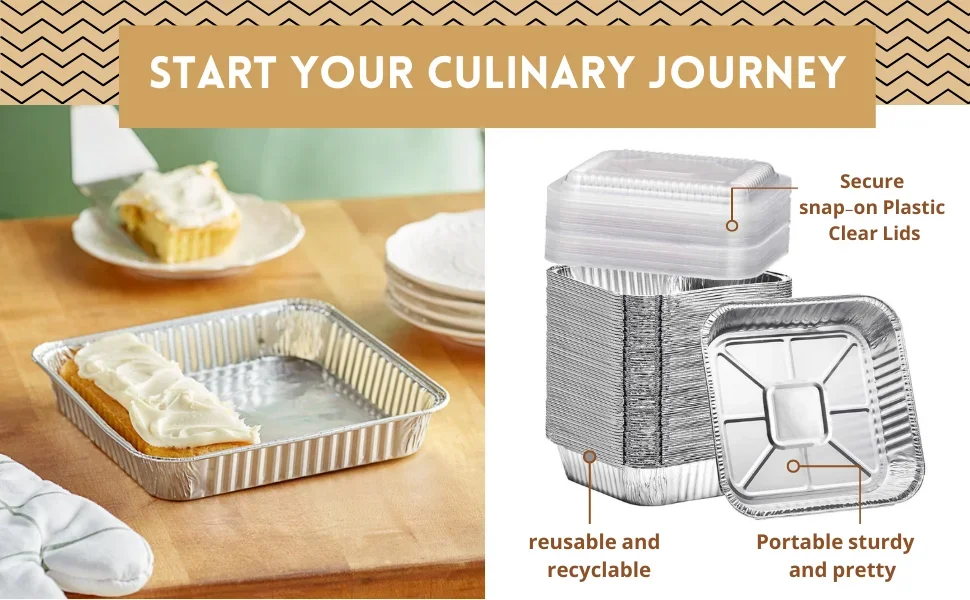 Square Aluminum Baking Cake Pans
