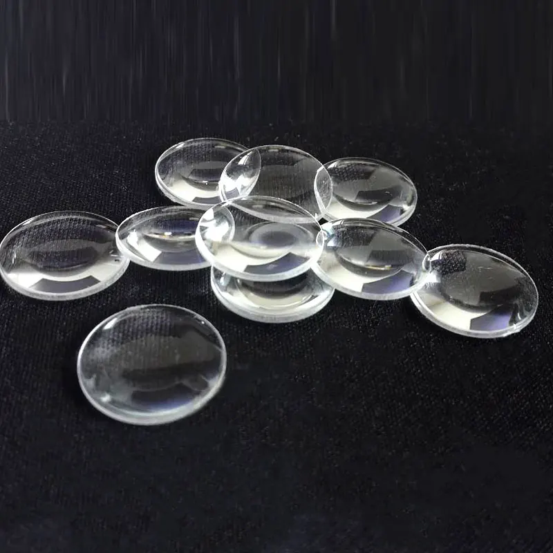 Soczewka dwuścigła akrylowa optyczna 16mm, ogniskowa 23mm, soczewka koncentrująca, element optyczny, soczewka dwuścigła LED, 5 sztuk