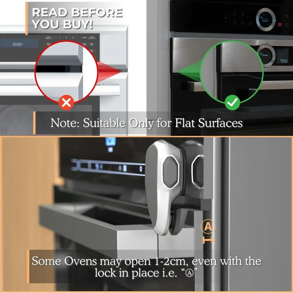 Simple Anti-scald Oven Door Lock Rotatable Childproof Kitchen Appliance Lock ABS Easy Installation Unisex Safety Locks Cabinet