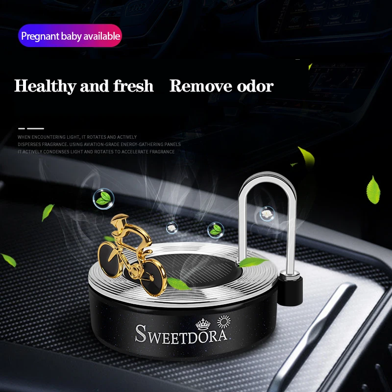 Track Cycling Car Air Freshener Rotate Solar Interior Car Perfume Aroma Diffuser Decoration Auto Aromatherapy  Accessories