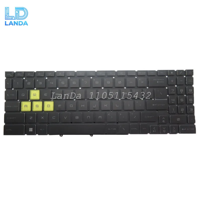 Monochrome Backlit Keyboard Limited Edition For MSI Crosshair 15 R6E B12UEZ B12UGZ C12V C12VE C12VF C12VG English US Black New