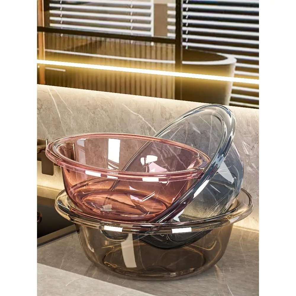 

Thiened Food-ade Luxury Transparent Durabili Face Waing Basin Kitchen Sink Di Waing Hair Waing Household Use