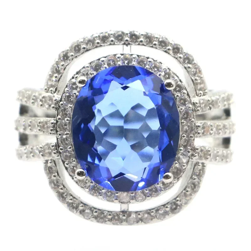 

Buy 4 Get 1 Free 7g Customized 925 SOLID STERLING SILVER Rings Citrine Violet Tanzanite London Blue Topaz Spessartine Garnet