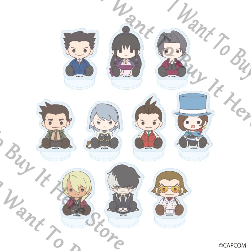 

Anime Ace Attorney Miles Edgeworth Phoenix Wright Franziska Von Karma Maya Fey Cosplay Acrylic Standing Sign Badge Mascot Gift