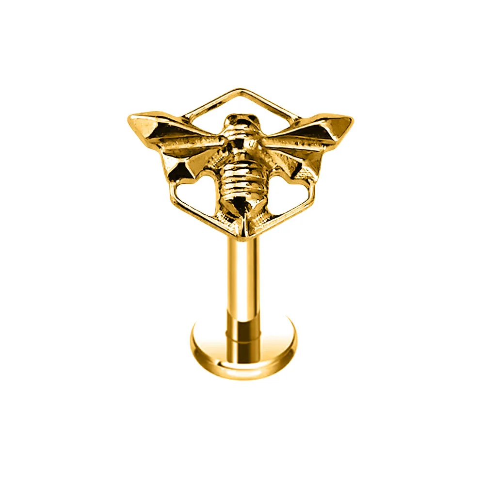 Titanium Snake Bee Drop Butterfly Labret Piercing Earring