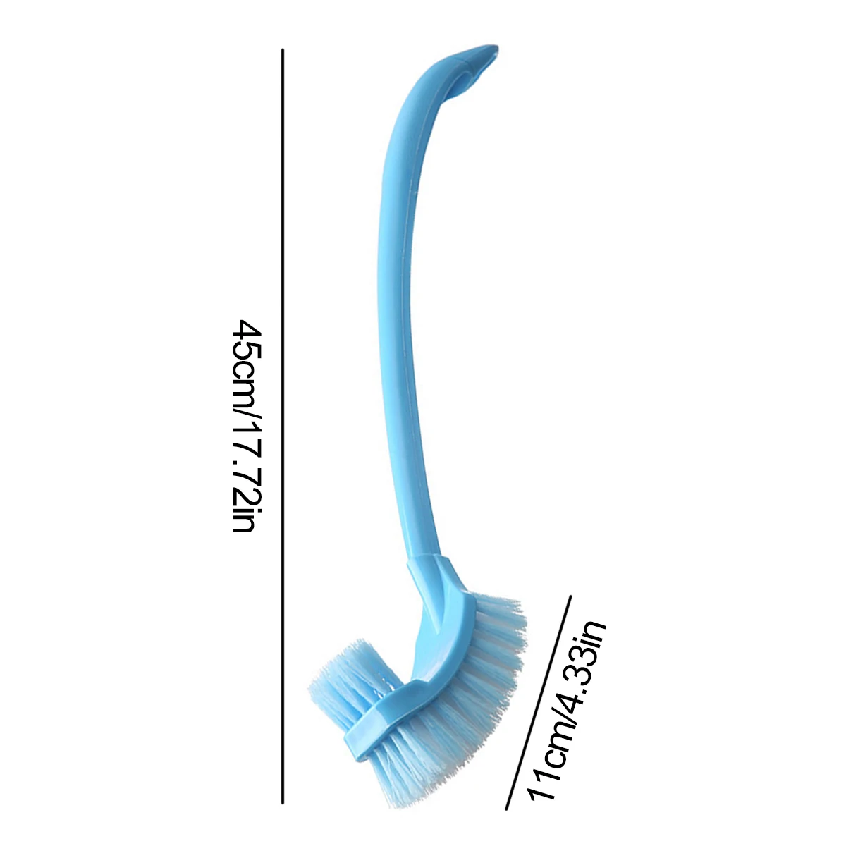 Portable Sink Brush Plastic Long Handle Toilet Bathroom Double Sided Scrub Cleaning Brush