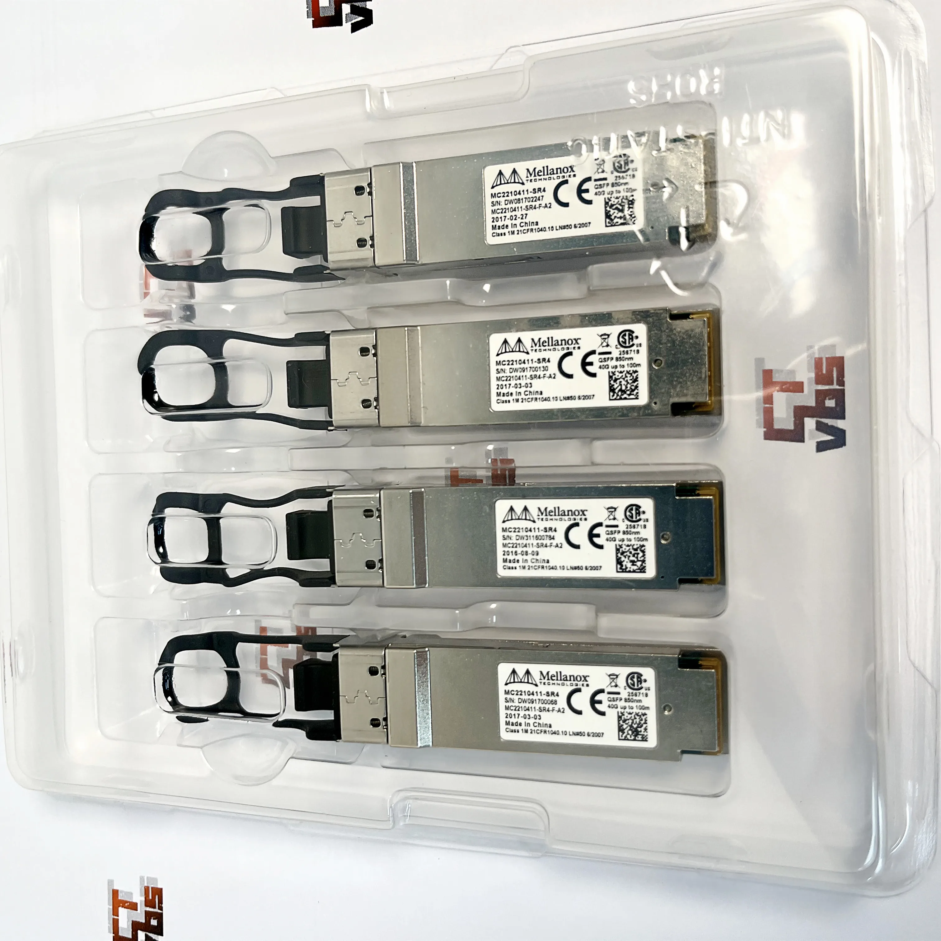 Mellanox متوافق MC2210411-SR4 40GBASE-SR4 QSFP + 40G 850nm 100m DOM MTP/MPO MMF وحدة بث وإرسال بصرية