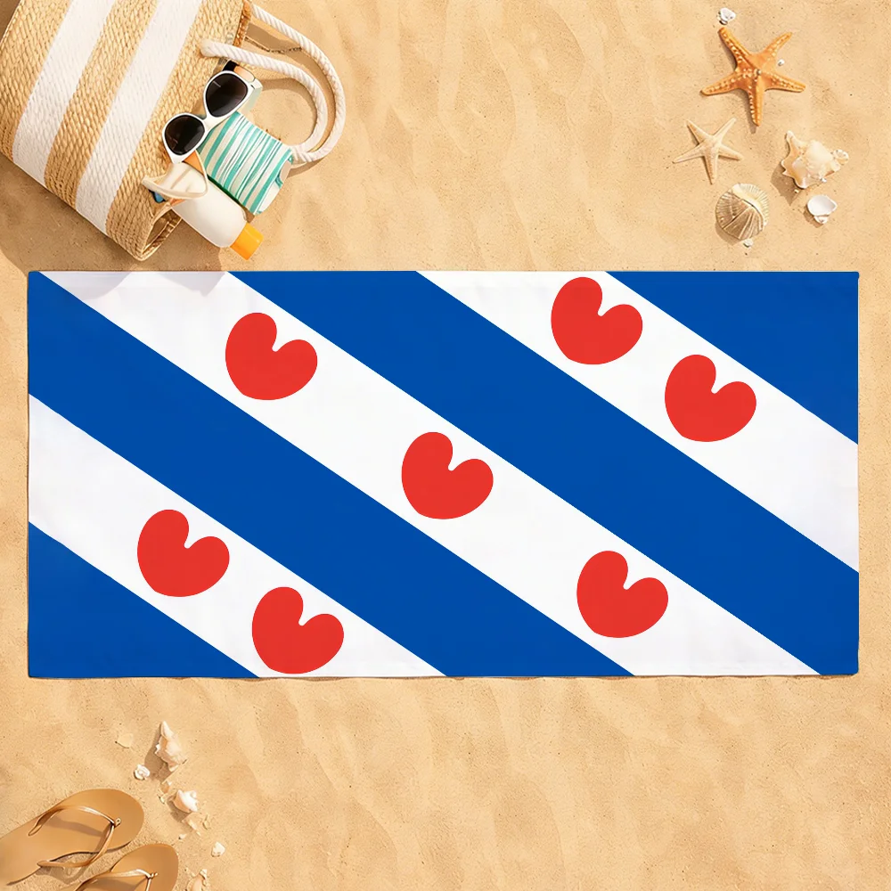 

Netherlands Friesland Province Towel Quick Dry Absorbent Beach Towel for Sports, Fitness, Swimming and Outdoor Activities
