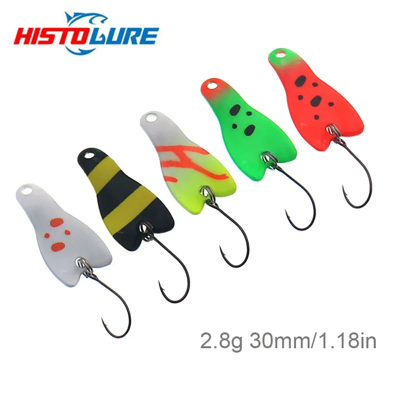 HISTOLURE Trout Lure Small Spoon Bait 2.8g 30mm Colorful UV Copper Metal Fishing Spoon  Lures For Trout