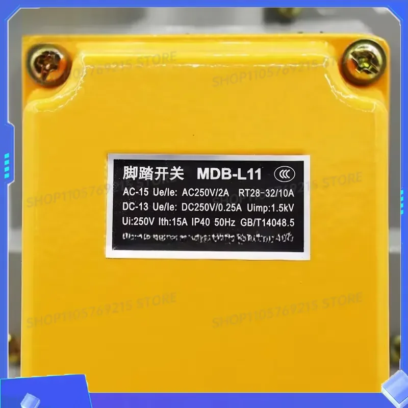 for MDB-L11 Foot Switch Yellow Gray LT4 Aluminum Shell Silver Contact Self Resetting for Punch Press