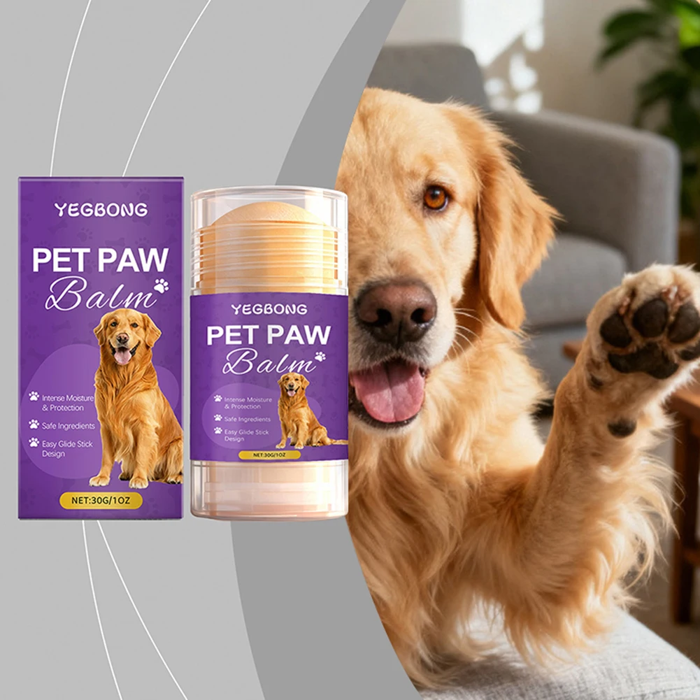 Dog Paw Balm Stick For Cracked Pads Organic-Dog Nose Paw Moisturizer Healing Salve For Pet Dry Skin And Elbows Post-Hiking