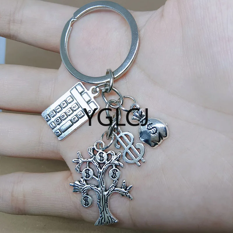 Fashion Jewelry Zinc Alloy Pendant Keychain Money Tree Money Bag Unique Classic Gift