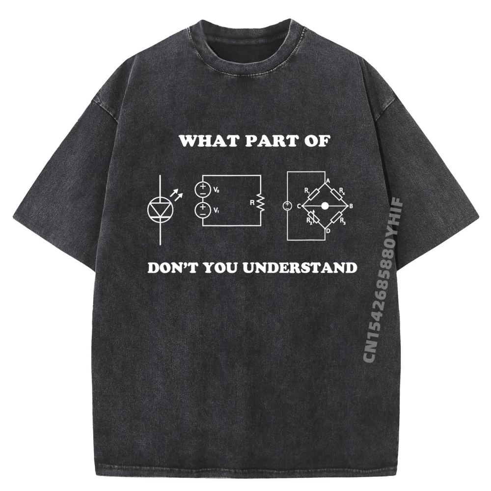 

Men Washed Shirt Electrical Engineer T Funny Engineering Sarcasm T Grpahic Tee Loose New In Tops & Tees Printed Clothes