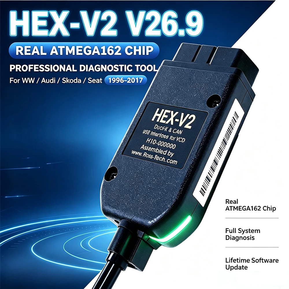 2026 Newest V26.3.0 VAG HEX V2 Interface For VAGCOM VAG CDM VW-AUDi Professional Scan Code Upgrade Hardware AUTO COM VCOS TDOL