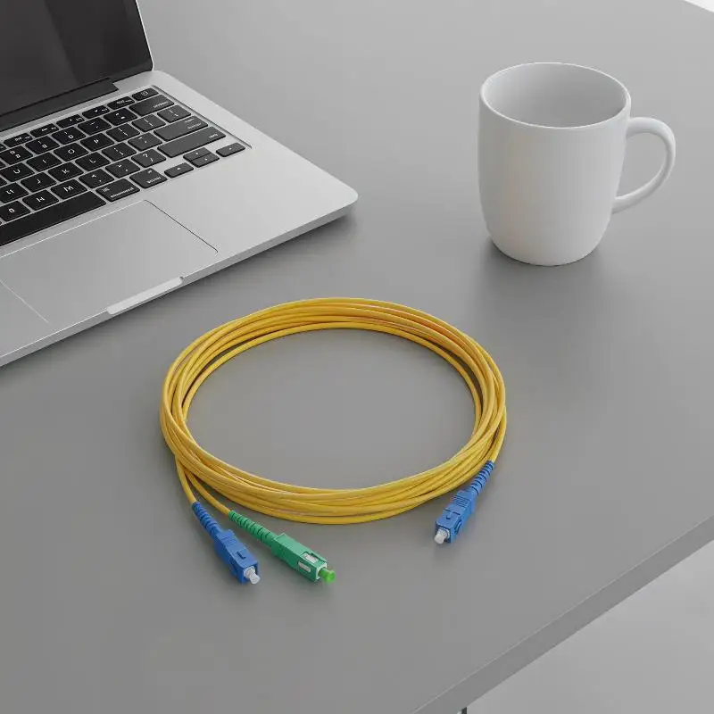 FTTH Single Mode Simplex Optical Fiber Patch Cord Cable SM Jumper High Bandwidth for Office Internet Setup