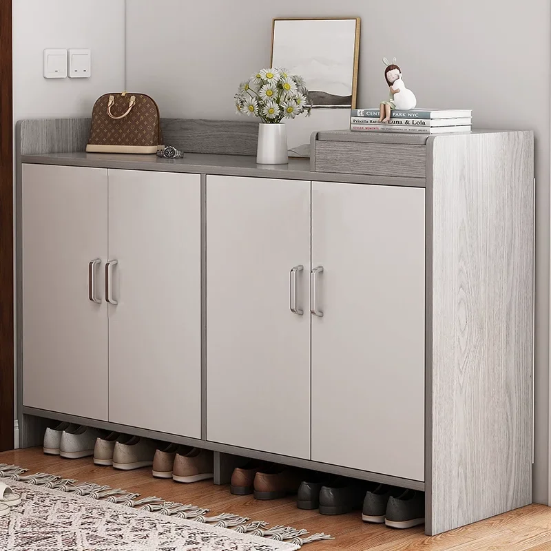 Simple White Shoe Cabinets Vertical Sleek Designer Hallway Shoe Cabinets Mutil Layer Free Shipping Schoenenkasten Room Furniture