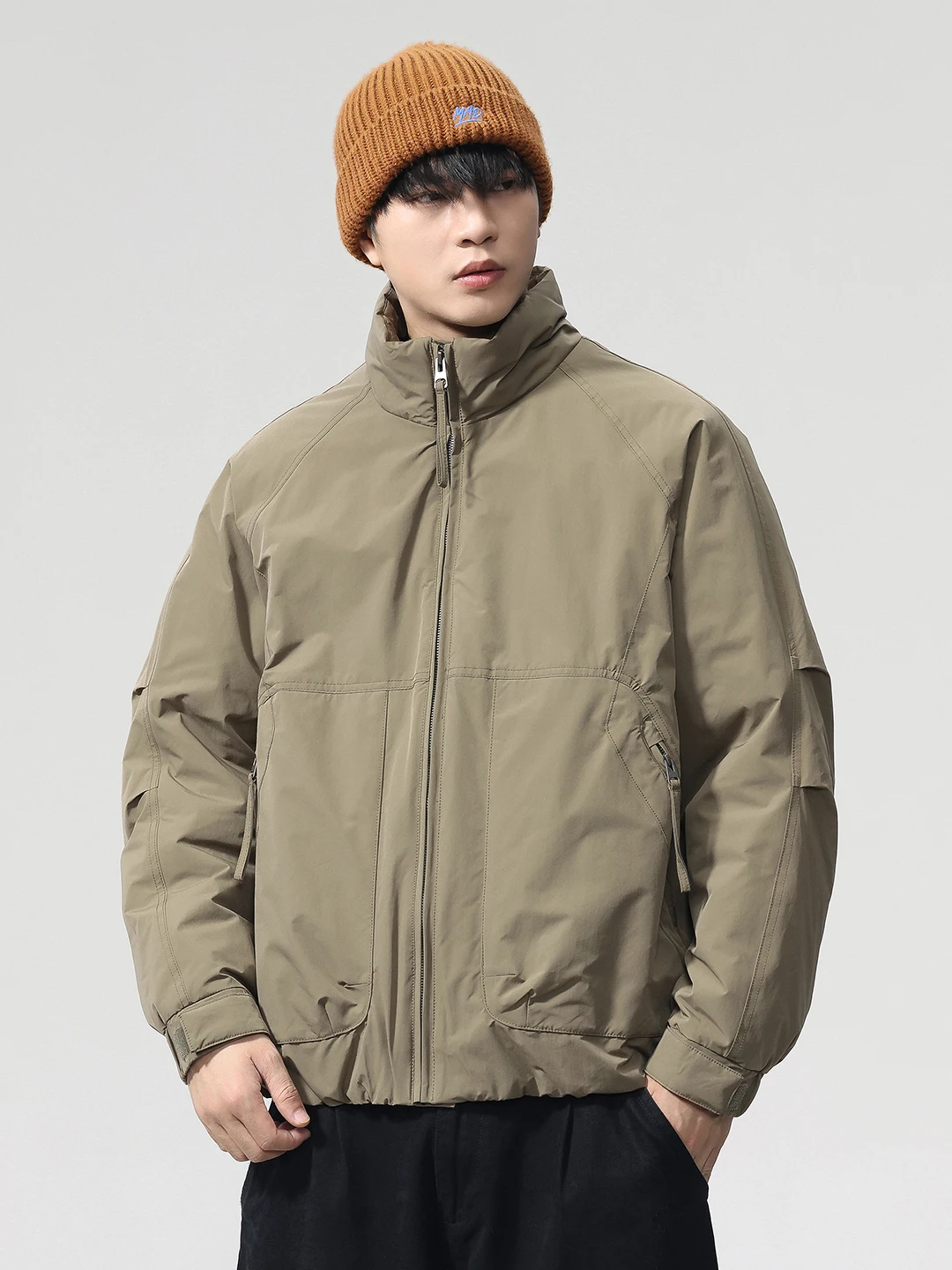 

Мужская утепленная рабочая куртка в американском ретро-стиле из хлопка, свободного кроя, ветрозащитная, морозостойкая, с воротником-стойкой